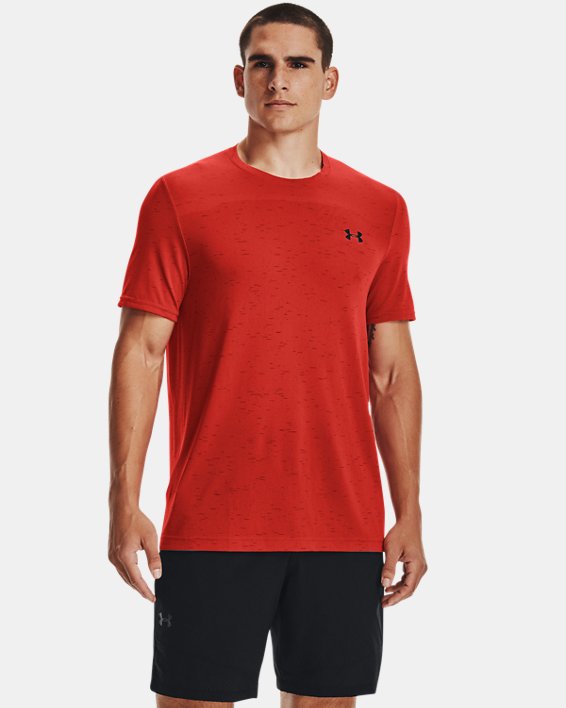 T-shirt à manches courtes UA Seamless pour homme, Orange, pdpMainDesktop image number 0